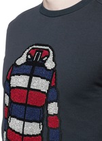 Detail View -Click To Enlarge Down jacket embroidery sweatshirt