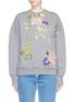 Main View - Click To Enlarge Main View - Click To Enlarge - Alexander McQueen - Floral embroidered patchwork sweatshirt