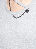 Detail View -Click To Enlarge 'Falabella' chain cutout neck T-shirt