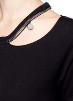 Detail View -Click To Enlarge 'Falabella' chain cutout shoulder classic T-shirt
