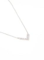 Detail View -Click To Enlarge Cubic zirconia V pendant necklace
