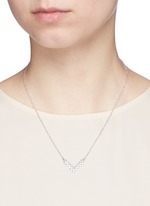 Figure View -Click To Enlarge Cubic zirconia V pendant necklace