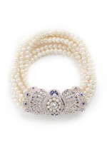 Main View -Click To Enlarge Cubic zirconia pavé freshwater pearl bracelet