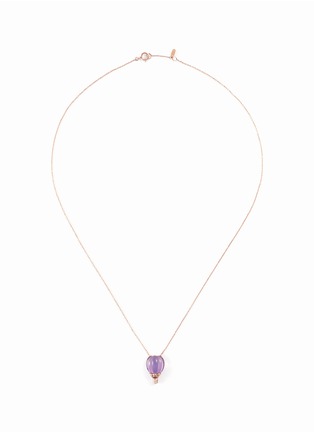 Main View - Click To Enlarge Main View - Click To Enlarge - Bao Bao Wan - Balloon pendant diamond pavé amethyst 18k rose gold necklace