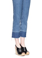 Figure View -Click To Enlarge 'Camilla' wooden wedge leather slingback sandals
