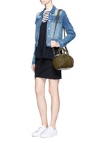 Figure View -Click To Enlarge Shirred cotton jersey wrap mini skirt
