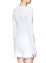 Back View -Click To Enlarge Deep V-neck cashmere sweater