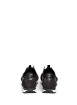 Back View -Click To Enlarge 'Race Runners' leather neoprene sneakers