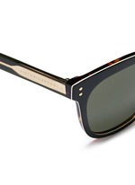 Detail View -Click To Enlarge 'The VB' colourblock tortoiseshell effect acetate square sunglasses