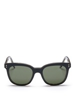 Main View -Click To Enlarge 'The VB' colourblock tortoiseshell effect acetate square sunglasses