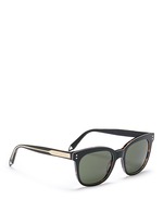 Figure View -Click To Enlarge 'The VB' colourblock tortoiseshell effect acetate square sunglasses
