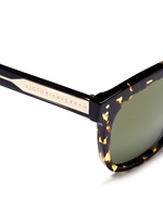 Detail View -Click To Enlarge 'The VB' tortoiseshell effect acetate square sunglasses