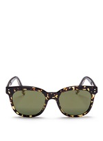 Main View -Click To Enlarge 'The VB' tortoiseshell effect acetate square sunglasses