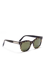 Figure View -Click To Enlarge 'The VB' tortoiseshell effect acetate square sunglasses