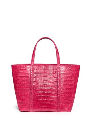 Main View - Click To Enlarge Main View - Click To Enlarge - CELESTINA BAGS - 'Coronel' Caiman crocodile leather shopper tote