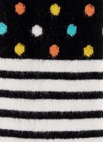 Detail View -Click To Enlarge Stripe and polka dot kids tights