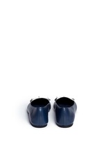 Back View -Click To Enlarge 'Nancy' contrast vamp leather flats
