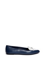 Main View -Click To Enlarge 'Nancy' contrast vamp leather flats