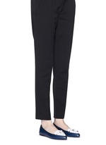 Figure View -Click To Enlarge 'Nancy' contrast vamp leather flats