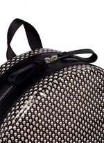 Detail View -Click To Enlarge Mini skull dot print canvas backpack