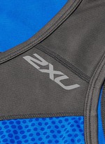 Detail View -Click To Enlarge 'Ice X Singlet' colourblock performance tank top