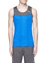 Main View -Click To Enlarge 'Ice X Singlet' colourblock performance tank top