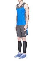 Figure View -Click To Enlarge 'Ice X Singlet' colourblock performance tank top