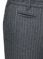 Detail View -Click To Enlarge 'Rampin' pinstripe cropped wool pants