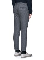 Back View -Click To Enlarge 'Rampin' pinstripe cropped wool pants