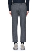 Main View -Click To Enlarge 'Rampin' pinstripe cropped wool pants