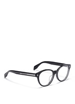 Figure View -Click To Enlarge Floating skull stud acetate round optical glasses