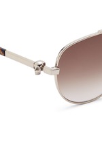 Detail View -Click To Enlarge Skull wire rim aviator sunglasses