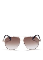 Main View -Click To Enlarge Skull wire rim aviator sunglasses