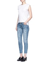 Figure View -Click To Enlarge 'The Stiletto' star print skinny jeans