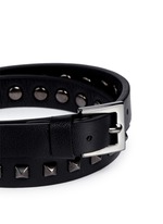Detail View -Click To Enlarge 'Mini Rockstud' double wrap leather bracelet