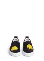Front View -Click To Enlarge 'Smile' double face felt skate slip-ons