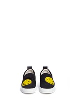 Front View -Click To Enlarge 'Smile' patch felt skate slip-ons