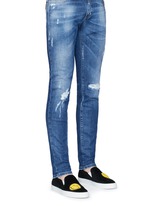 Figure View -Click To Enlarge 'Smile' patch felt skate slip-ons