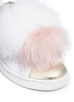 Detail View -Click To Enlarge 'Pon Pon' leather slip-on sneakers