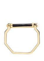 Main View -Click To Enlarge 'Octagon Bar' inset onyx bangle