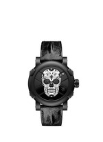 Main View -Click To Enlarge Día de los Muertos Resucitado enamel skull watch