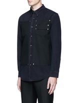 Front View -Click To Enlarge Contrast front denim shirt