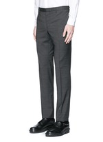 Detail View -Click To Enlarge Notch lapel speckled wool suit