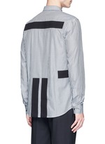 Back View -Click To Enlarge Hopsack patch stripe shirt