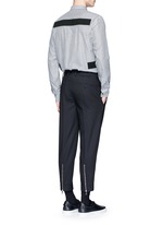Figure View -Click To Enlarge Hopsack patch stripe shirt