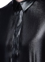 Detail View -Click To Enlarge Silk blend lamé shirt