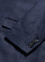 Click To Enlarge Notch lapel cotton-linen blazer