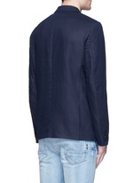 Back View -Click To Enlarge Notch lapel cotton-linen blazer