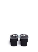 Back View -Click To Enlarge 'Lily' crystal wedge flip flops