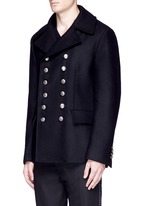 Front View -Click To Enlarge Double breasted peacoat